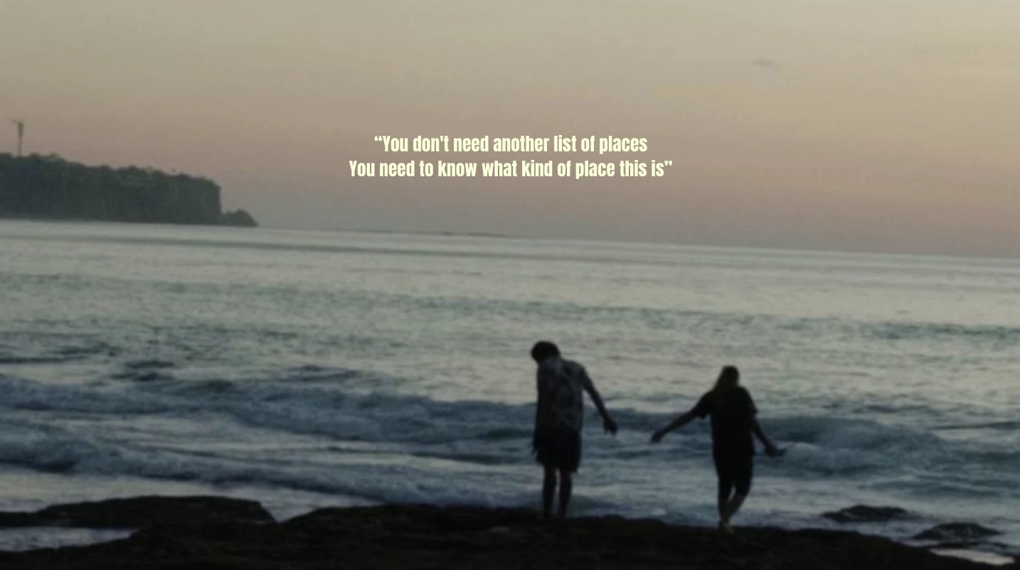 You don't need another list of places. You need to know what kind of place this is.